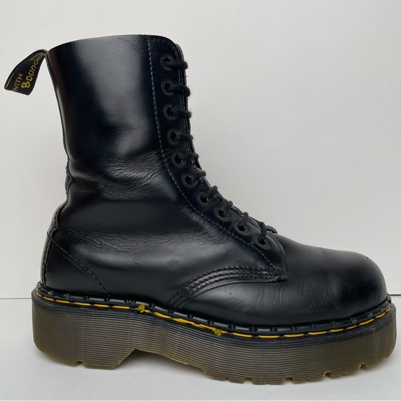 Vintage Dr. Martens England 1919 Black Holy Grail Envy Quad Platform Boots UK 7 - Picture 3 of 16